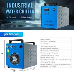 OMTech Industrial Water Chiller CW3000 for CNC CO2 Laser Engraver Cutter Marker