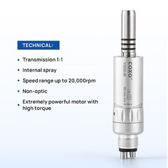 COXO Dental Low Speed Inner Water Straight/Contra Angle/Air Motor Handpiece 4H