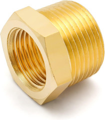 Litoexpe 5Pcs Brass Reducer Hex Bushing, 3/4″ NPT Male to 1/2″ NPT Female Thread
