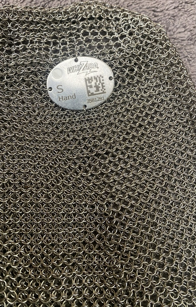 Whizard Chainmail Metal Mesh Cut Resistant Protective Glove, Size S