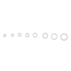 1228 Pcs 32 Size Clear Food Grade Silicone O-Ring Assortment OD 4-32mm