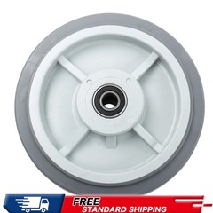 4 Pack 1/2″ Axle Hole 8″ Caster Wheels Polyurethane 900 Pounds Gray Replace