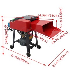 220V Hay Chopper Animals Feed Fodder Cutting Corn Straw Chaff Cutter 6 Blades