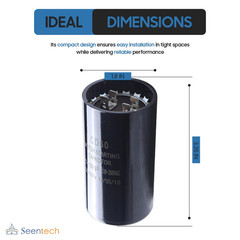 216-259 Uf/Mfd 220-250 VAC ±20% CD60 round Motor Start Capacitor 50/60 Hz AC Ele