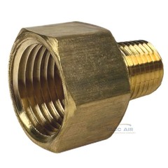 2 Pack Brass Reducer Adapter 1/2″ Female X 1/4″ Male NPT Pipe Reducing Fitting