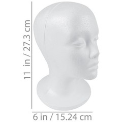 SHANY Styrofoam Model Heads/Hat Wig Foam Mannequin – 11″ Round base – 3 pieces