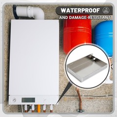 Blulu Wall Mounted Tankless Water Heater Drain Pan – 20 x 13 x 2.5 – Galvanized