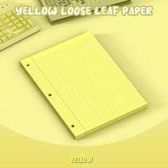 Yellow Loose Leaf Paper 8 X 10.5, 120 Sheets Lined Paper College Ruled Paper, 3