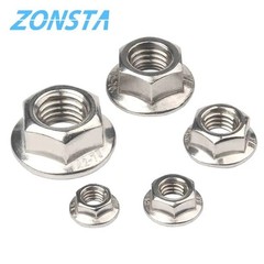 Hexagon Flange Lock Nut DIN6923 M3 M4 M5 M6 M8 M10 M12 M16 M20 304 Stainless