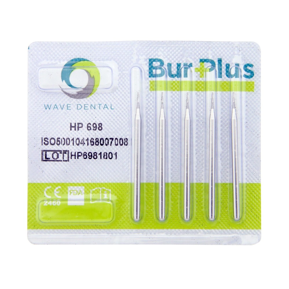 Dental Surgical Burs HP Carbides 44.5mm for Straight Handpiece Flat End Taper