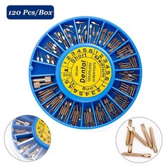 120PCS /Box+2key Dental Stainless Steel Screw Post Dental Gold Plated Screw Post