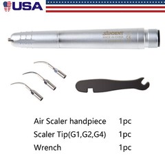 Dental Ultrasonic Air Perio Scaler Handpiece Hygienist 2-HOLES With 3 Tips st