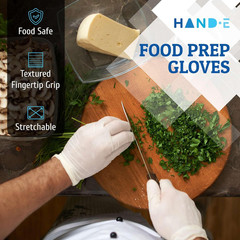 White Nitrile Disposable Gloves – Latex Free Food Prep, Salon, Hair Dye, Kitc…