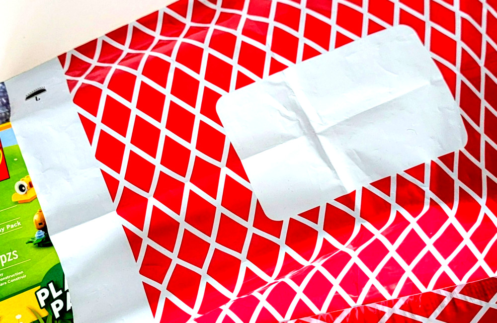 Lot 15x Festive Holiday Christmas Poly Envelope Wrapping Red Elegant Gift Mailer