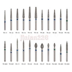100pcs Dental Diamond Burs for High Speed Handpiece Friction Grip Burs 1.6mm USA