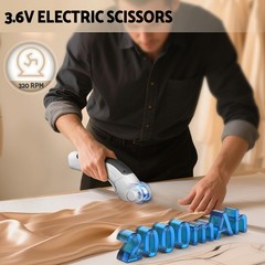 Cordless Electric Scissors, 2000mAh Battery, 3.6V Rechargeable Cardboard Cutt…