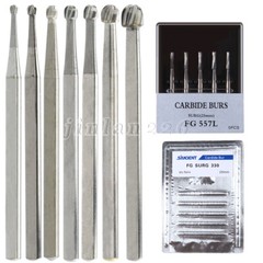 5-50 Dental Surgical Burs 557L Long 25mm Carbide Bur High Speed FG SURG FGOS SL