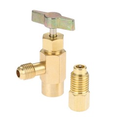R1234YF Self-Sealing Can Tap with R134A Tank Adapter, 1/2’’ to 1/2 inches