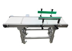 59”x11.8″ Belt Conveyor Transportation Machine Double Fence Load 66-88Lbs 110V