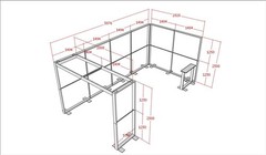 20ft + 10ft LED SEG Lightbox Display Booth Set w/ Arch & Reception Desk