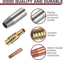 ARCCAPTAIN for MB15 15AK MIG Welding Gun Kit .035″ Contact Tip Nozzle Diffuse…