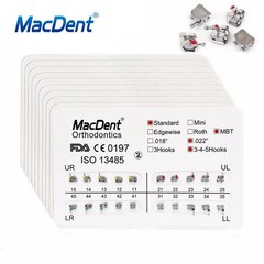 Dental Orthodontic Bracket Braces Roth/MBT 345 Hooks /Round Super Arch Wire Niti