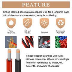 18 AWG Silicone Electrical Wire, Electrical Wire Kit 6 Colors (17Ft Each),Tinned