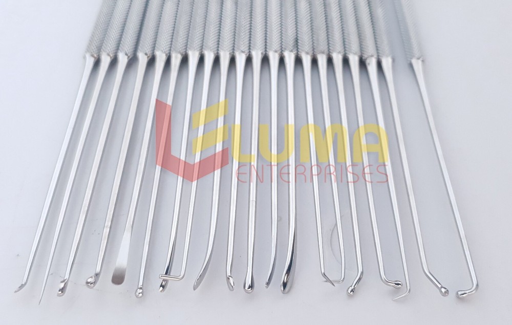Rhoton Micro Dissector Expanded 20 PCS Set of Stainless Steel with steel case MT
