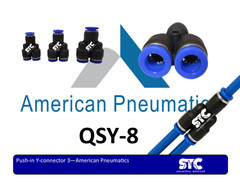 QSY-8 Push In Fitting American Pneumatics 10 pcs bag Fast Shipping