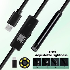 Endoscope Camera with Light, 1920P HD Borescope Camera with 6 LED Lights 16.4ft