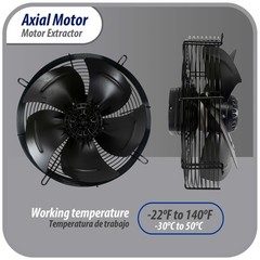 Appli Parts Axial Fan Motor Guard Mounted 9-7/8in (250mm) Fan Blade 220V/1Ph/50-