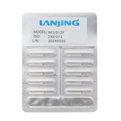 Dental Diamond Burs Flame Bur 863/012F Fine Grit Red FG for High Speed Turbine