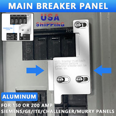 For GE Siemens ITE Murry Generator Interlock Kit 150 / 200 Amp Main Panel Billet