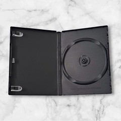 10 Pack-22mm Black Single Disc DVD Cases With Booklet Clips