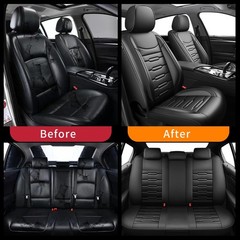 Subaru Impreza Seat Covers 2004-2026 Waterproof Leather Airbag Full Set Black