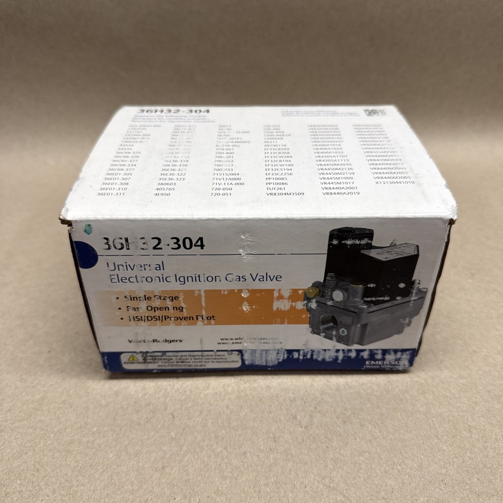White-Rodgers 36H32-304 Gas Valve, Ng/Lp, Electronic, 24 V, 14 In Wc, Fast