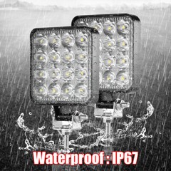 4pcs LED Work Light SPOT Lights For Truck Off Road Tractor 12V 24V Square 48W