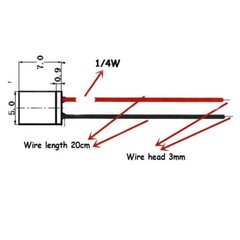 5/10 Pcs 2X5X7MM Rectangle LEDs Bulb Pre-Wired 20cm 2V 3V 6V 9V 12V~220V 5 Color