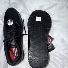 Skechers Slip Resistant Memory Foam Black Work Shoes for Men Comfortable Durable