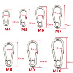 Small & Large CARABINER CLIP – HARDWARE Stainless Steel – WILL NOT RUST OUTDOORS