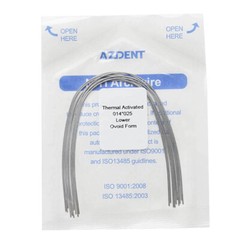10X Dental Orthodontic Heat Thermal Activated Niti Arch Wire Rectangular AZDENT