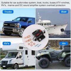 80A 80AMP Circuit Breaker Fuse 12-48V DC Car Boat Manual Reset Switch IP67