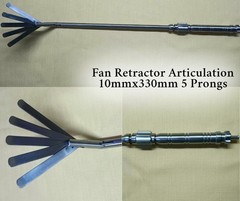 2PCS Laparoscopic Fan Retractor 5 Blades Articulation 10mmx330mm Instruments CE