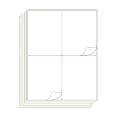4.25″ x 5.5″ Blank Shipping Labels Laser Ink Jet 4 Per Page (1000 Pages)