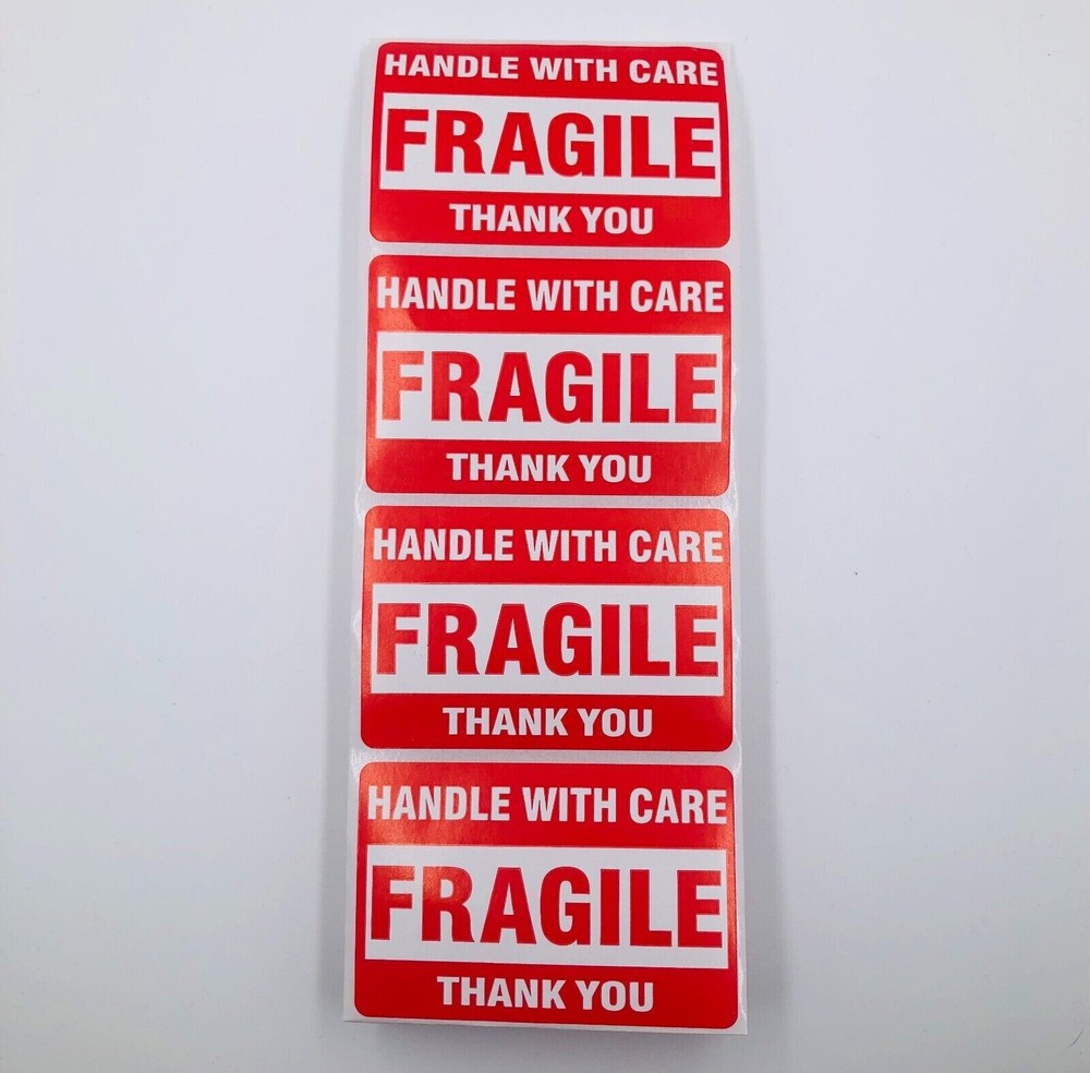 5 FRAGILE Handle with Care DOT 2×3 inch Shipping Label Sticker UPS Fedex USPS