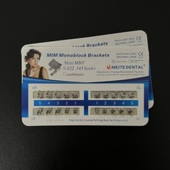 Dental Orthodontic Metal Bracket MIM Monoblock Mini MBT 022 345 Hooks Mesh Base