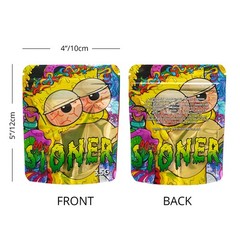 100pcs 3.5g Mixed Holographic Mylar Bags Smell Proof Resealable Zipper Pouches