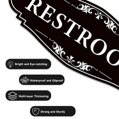 Restroom Sign for Business and Home，Self-adhesive Unisex 9IN,