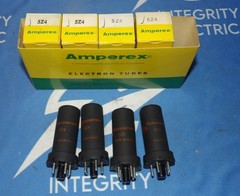 Lot of 4 NIB Amperex 5Z4 Electronic Vacuum Tube + 90 Day Warranty