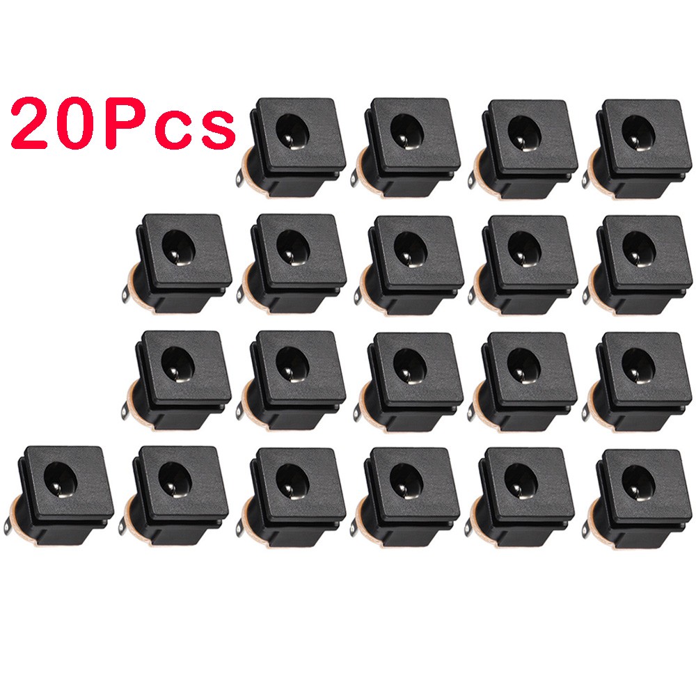20PCS Power Jack Socket 3 Pin Female Panel Mount Connector DC-015 0.5A DC30V